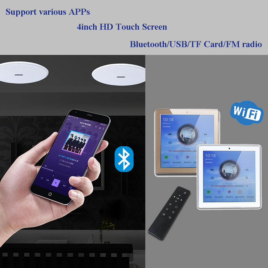 Audio Music Online - Android wifi bluetooth na parede amplificador