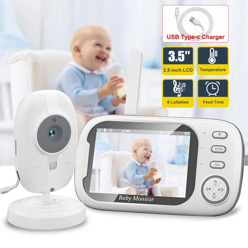 Audio Music Kids - Câmera de Vídeo Vigilância com Temperatura,