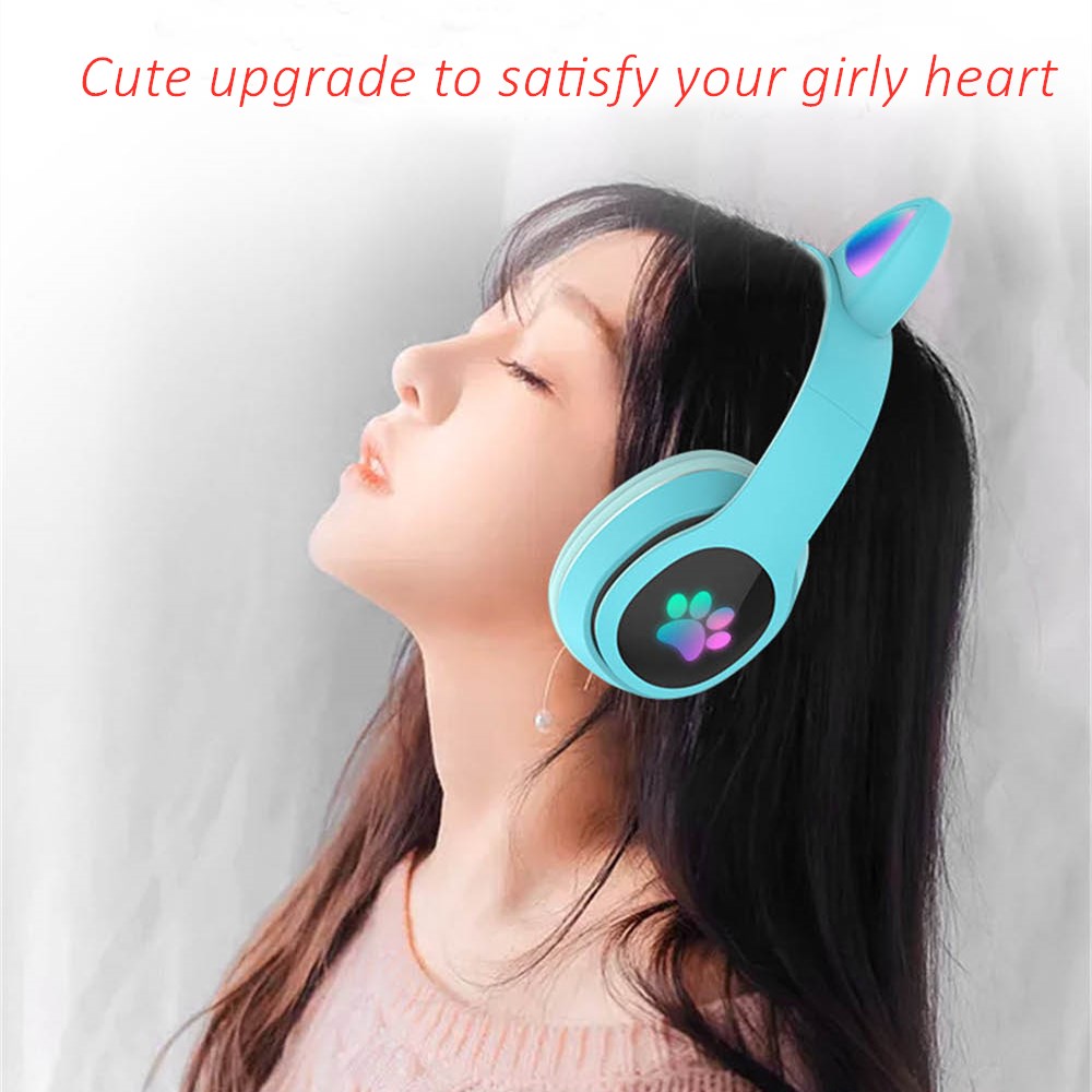 Audio Music Kids - Gato bonito led fones de ouvido