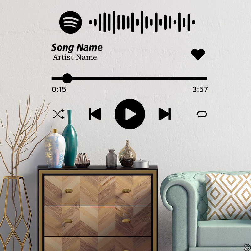 Adesivo de parede personalizad - Audio Music Name avaliação e preço
